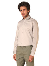 Men's Grey Formal Solid Full Sleeves Shirt