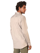 Men's Grey Formal Solid Full Sleeves Shirt