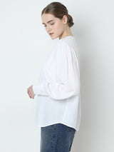 Women's White V-Neck Shirt