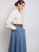 Women's Beige Full Sleeves Shirt