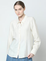 Women's Beige Full Sleeves Shirt