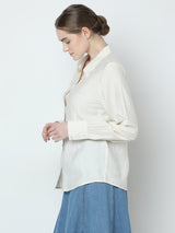Women's Beige Full Sleeves Shirt