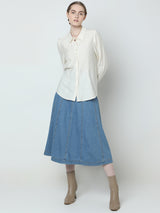 Women's Beige Full Sleeves Shirt
