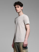 Men's Grey Casual Slim Fit Printed Half Sleeves Tshirt