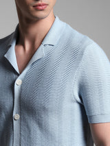 Men's Blue Casual Slim Fit Solid Half Sleeves Polo Tshirt