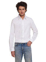 Men's White Formal Solid Full Sleeves Shirt