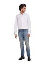 Men's White Formal Solid Full Sleeves Shirt