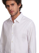 Men's White Formal Solid Full Sleeves Shirt