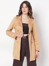 Women's Brown Suede Coat