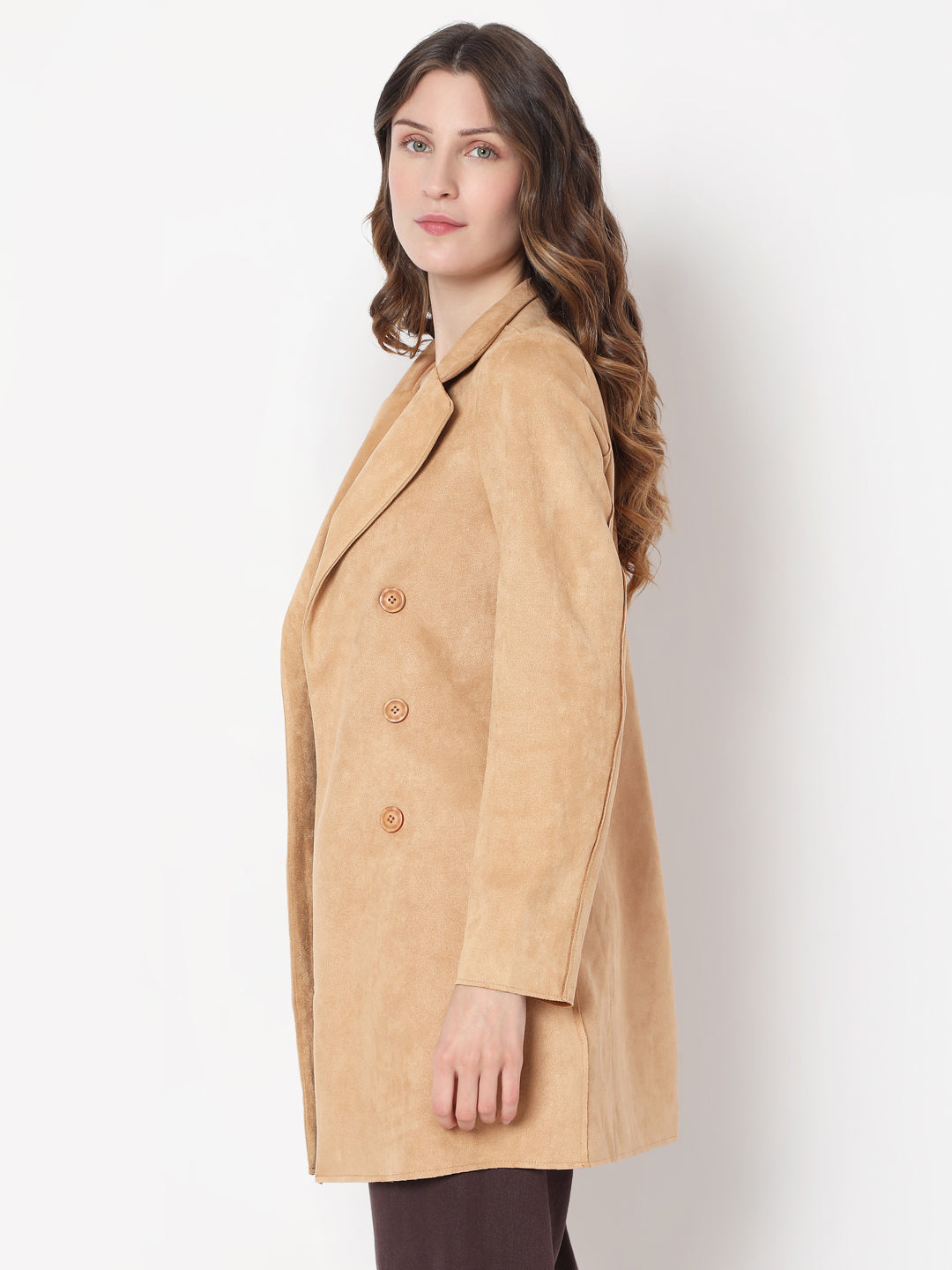 Women's Brown Suede Coat