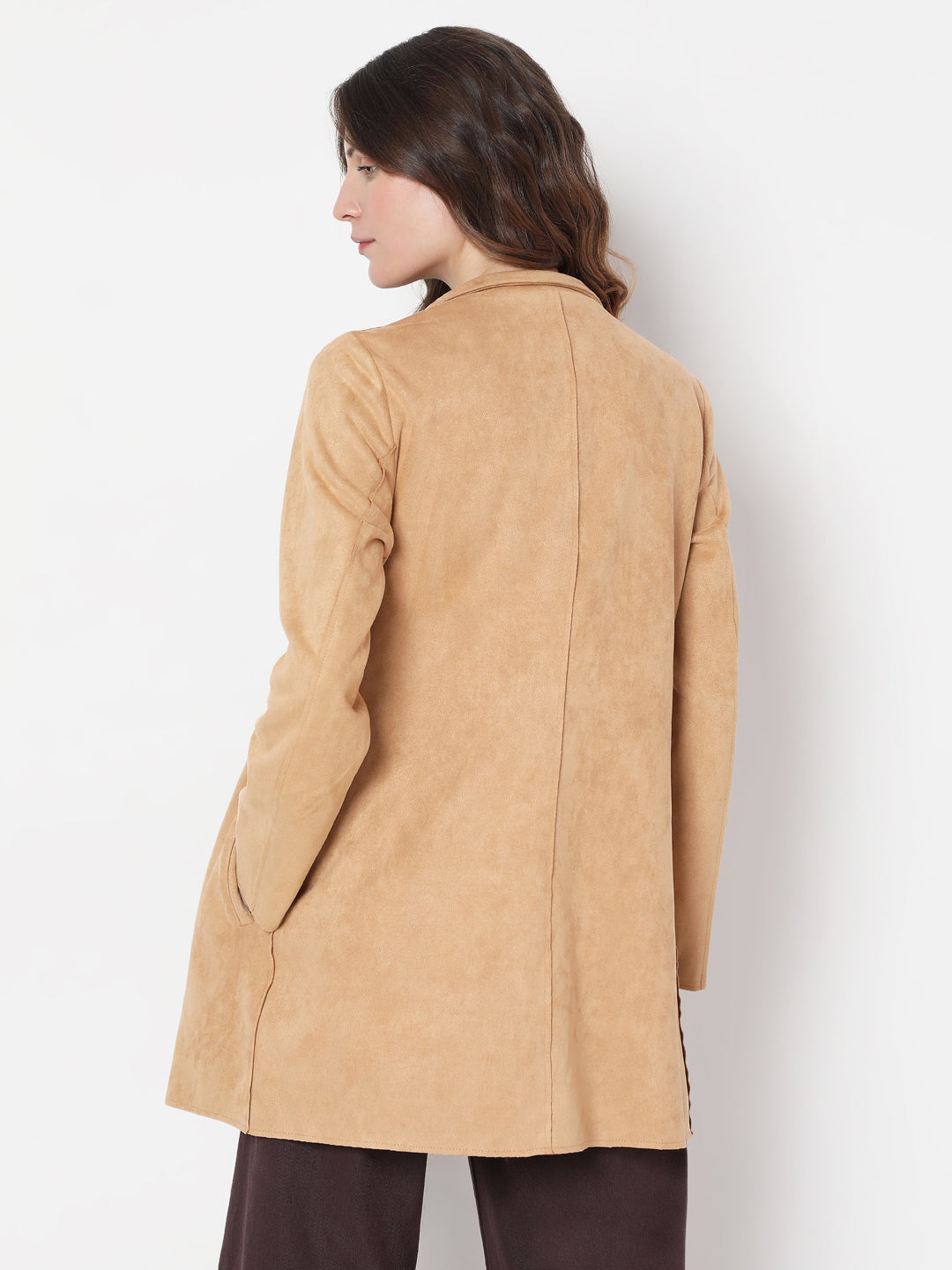 Women's Brown Suede Coat