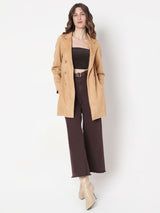Women's Brown Suede Coat