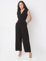 Women's Black High Rise Straight Fit Pants