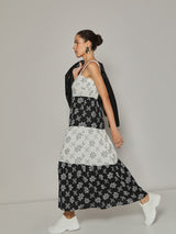 Women's White Embroidered Maxi Dress