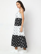 Women's White Embroidered Maxi Dress