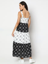Women's White Embroidered Maxi Dress