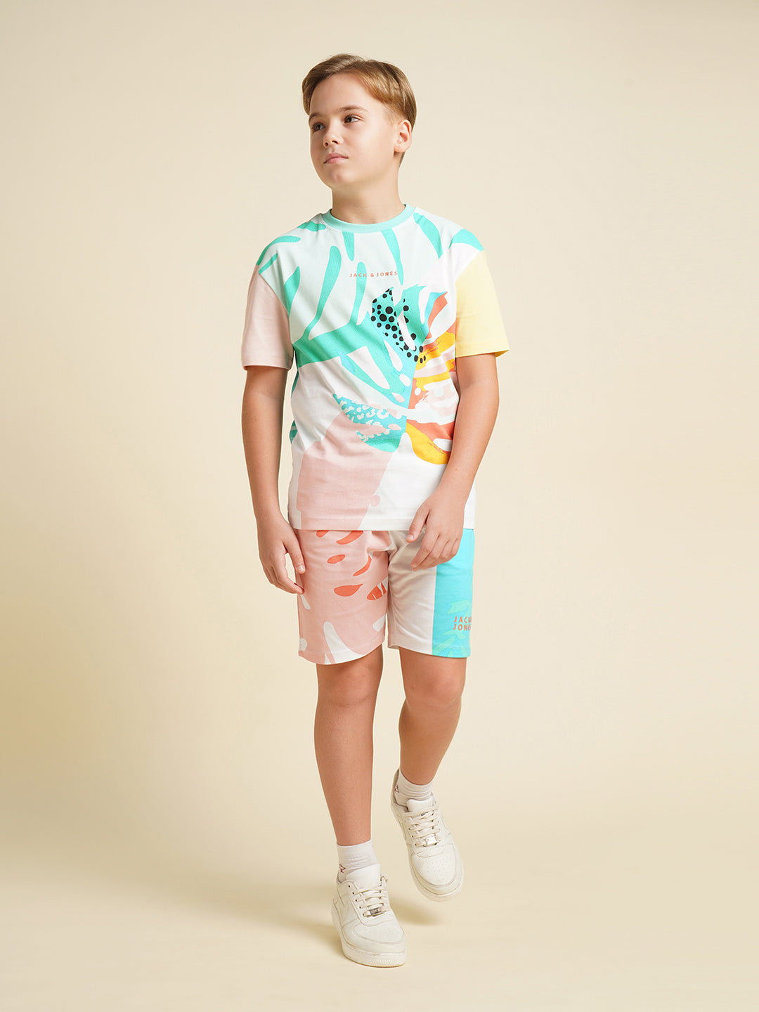 Boys Multicolor Printed Regular Fit Casual Tshirt