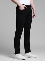 Men's Black Casual Slim Regular Stretchable Jeans