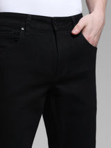 Men's Black Casual Slim Regular Stretchable Jeans