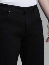 Men's Black Casual Denim Regular Fit Low Rise Jeans