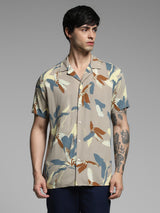 Men's Multicolor Casual Regular Fit Printed Half Sleeves Shirt