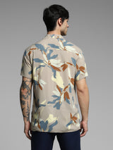 Men's Multicolor Casual Regular Fit Printed Half Sleeves Shirt