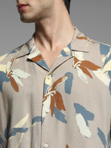 Men's Multicolor Casual Regular Fit Printed Half Sleeves Shirt