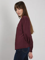 Women's Brown Collar Shirt