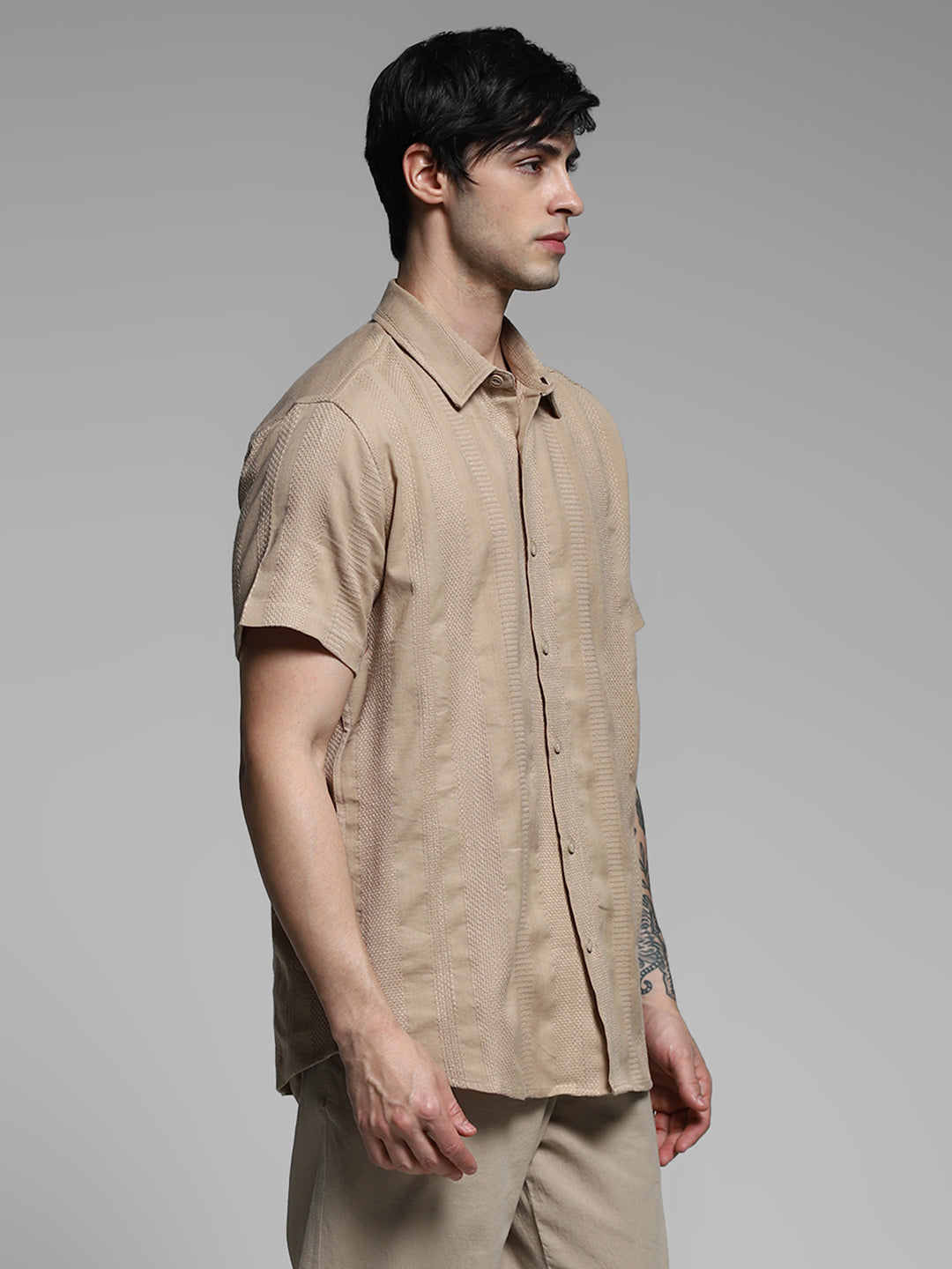 Men's Multicolor Casual Regular Fit Printed Half Sleeves Shirt