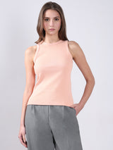 Women's Pink Ribbed Tank Top