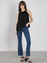 Women's Black Tie-Up Top