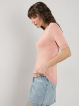 Women's Pink Knitted Top