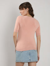 Women's Pink Knitted Top