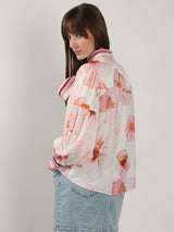 Women's White Floral Print Shirt