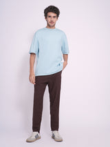Men's Blue Casual Regular Fit Solid Short Sleeve Tshirt