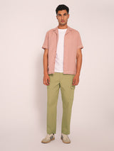 Men's Green Casual Regular Fit Solid Trousers