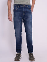 Men's Blue Casual Slim Fit Solid Jeans