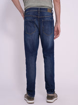 Men's Blue Casual Slim Fit Solid Jeans