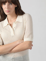 Women's White Knitted Top