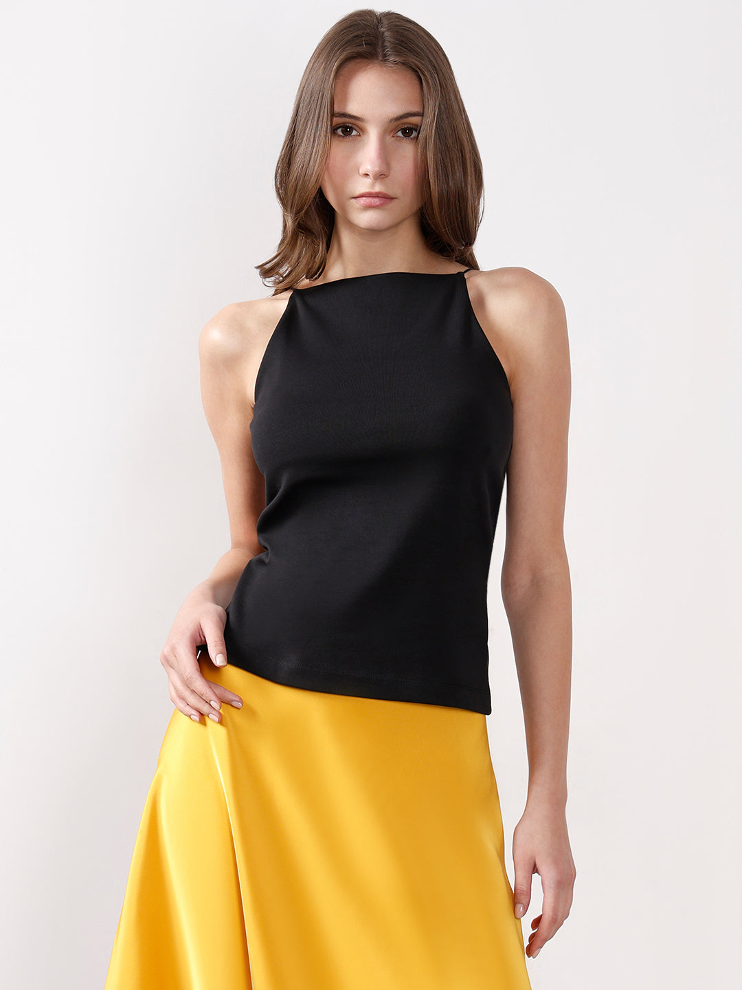 Women's Black Fitted Top