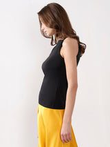 Women's Black Fitted Top
