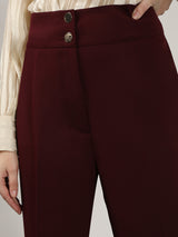 Women's Brown High Rise Wide Leg Pants