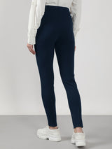 Women's Navy High Rise Fitted Jeggings