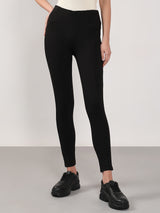 Women's Black High Rise Skinny Fit Jeggings
