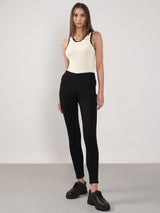 Women's Black High Rise Skinny Fit Jeggings