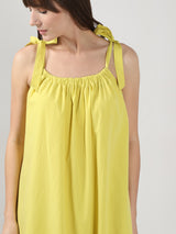 Women's Yellow Casual Solid A-Line Dress