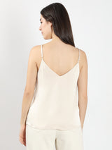 Women's Beige Slip Top