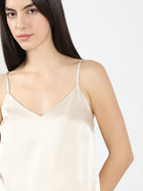 Women's Beige Slip Top