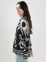 Women's Black Printed Shirt