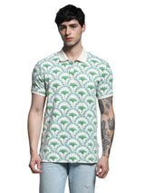 Men's White Regular Fit Polo Tshirt